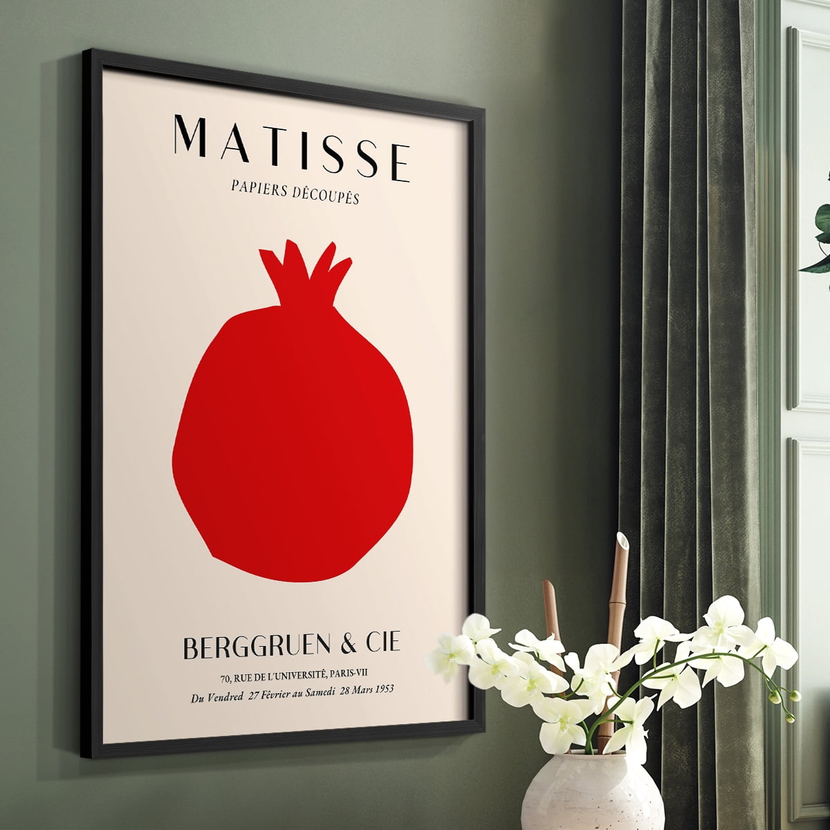 Matisse CLXII Framed Print in Black Solid Wood 8 x 10 Framed Print