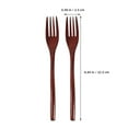 thumbnail image 2 of FUTUREORYY 2Pcs Small Forks Brown Wood for Mixing and Serving 8.9x1x0.4in, 2 of 8