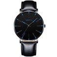 thumbnail image 3 of Resicozy Classic Gentleman Quartz Watch Leather Band Watch Dial Office Daily Male Wristwatch D One Size, 3 of 4