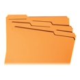 thumbnail image 3 of Smead Reinforced Top Tab Colored File Folders, 1/3-Cut Tabs: Assorted, Legal Size, 0.75" Expansion, Orange, 100/Box, 3 of 5