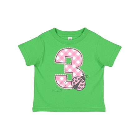 

Inktastic Pink Ladybug 3rd Birthday Gift Toddler Toddler Girl T-Shirt