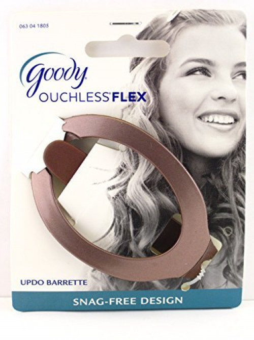 Goody Ouchless Comfort Flex Updo Hair Barrette (Brown)