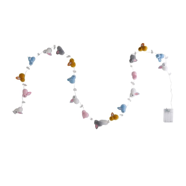 LED Easter Bunny Hanging String Lights – 220 cm Warm White Bulb Decor for Window Bedroom Wall Indoor Outdoor Use