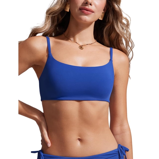 Top de Bikini CRZ YOGA A-C con Relleno Ajustable Azul M