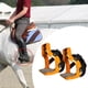 thumbnail image 3 of 2 estribos de alta resistencia, estribos de aluminio fundido a presión con almohadilla de goma antideslizante. naranja Cola Estribo para montar a caballo, 3 of 8