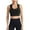 Black, variant on Hooded Sports Bras for Women High Support,Racerback High Impact Sports Bra Push up Workout Yoga Bra