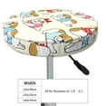thumbnail image 4 of Susaid Cute Bull Dog Print Elastic Bar Stool Cover Personalized Washable Stool Cover for Barbershop Home Bar Kitchen-13 inch, 4 of 7