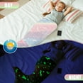 thumbnail image 3 of Toorise Kids Mermaid Tail Blanket Luminous Mermaid Blanket Flannel Mermaid Toy Colorful Snuggle Blanket Sofa Blanket Mermaid Sleeping Bag with Double Stitching for Girl 3 to 6 Years All Seasons, 3 of 10