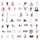 thumbnail image 2 of Calcomanías de vinilo impermeables Stickers Dance, 100 unidades, para personalizar, 2 of 2