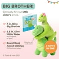 thumbnail image 2 of Tickle & Main Big Brother Gift Set with Dinosaur Plush & Storybook - Green Cotton Plush, 7" & 5.5", Ages 2+ - Big Brother Book & Little Sister Dinosaur Toy for Sibling Bonding, 2 of 6