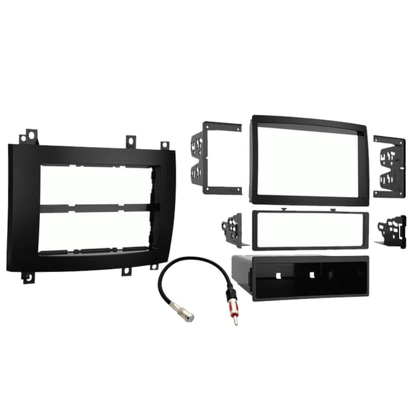 Fits Cadillac SRX 2004-2006 Black Metra Single or Double DIN Dash Kit with Harmony Radio Harness