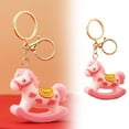 thumbnail image 2 of Getwin Desktop Dress Up,New Year'S Horse Ornaments,2026 Year Of Keychain Flocking Rocking Horse Pendant 5.1×5.9×1.5Cm Cute Plush New Year Decor Key Ring for Bags/Keys Festive for Men & Women, 2 of 6
