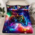 thumbnail image 2 of Castle Fairy Video Game 4pcs Bed Sheets for Boys,Gradient Gamepads King Sheets,Galaxy Universe Super Cozy Sheet Set,Super Cozy Room Decor, 2 of 7
