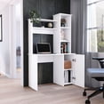 thumbnail image 2 of Stylish Hutch & Shelf Organization - White Computer Desk for Small Office, 2 of 3
