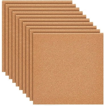 8 Pack 12x12 Inch Cork Board 3mm Thick Cork Board Tiles Square Cork Tiles Coaster Cork Sheets Tiles for Bulletin Boards Wall Decoration DIY Crafts