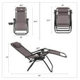 thumbnail image 2 of WDZS Patio Zero Gravity Chair Outdoor Folding Adjustable Reclining Chairs Pool Side Using Lawn Lounge Chair with Pillow Set of 2 (Brown), 2 of 8