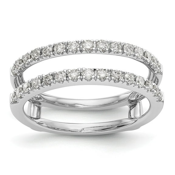 14K White Gold Ring Band Wedding Diamond, Lab Grown Round