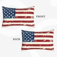 thumbnail image 2 of Sikiie Vintage American Flag Print Plush Pillow Cover, Wrinkle-proof and Stain-resistant Pillow Protector without Pillow Core, Home Decoration-16"x24", 2 of 6