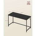 thumbnail image 5 of Escritorio, Mesa Oficina y Estación Trabajo, 60 x 140 x 76 cm, Estilo Moderno, Estructura Metal, Negro Ébano y Negro Tinta, 5 of 5