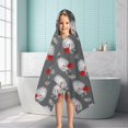 thumbnail image 6 of Cute Hedgehog with Red Bag Pattern Hooded Bath Towel，50"x30" for Ages 3 To 12 Kids, Quick Dry Lightweight Soft Microfiber Hood Beach Towel Cover Up for Kids, 6 of 7