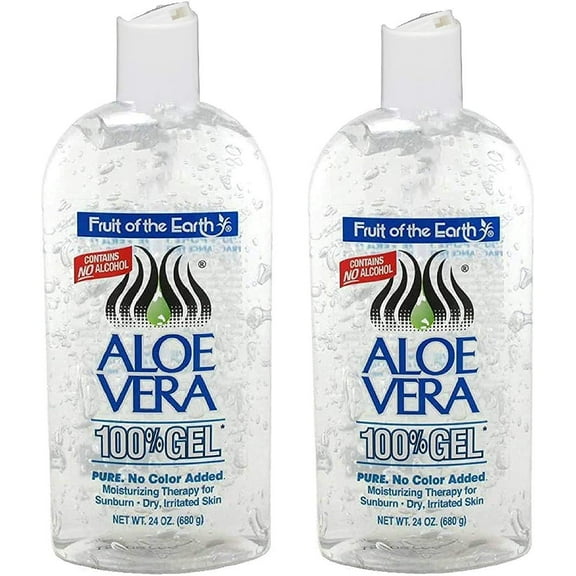 Fruit of the Earth Aloe Vera 100% Gel 24 oz (Pack of 2)