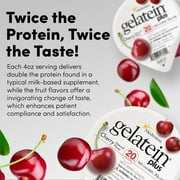 Gelatein Plus Cherry: 20 grams of protein. Ideal for clear liquid diets, swallowing difficulties, dialysis and oncology. Great pre or post-workout snack. (36 pack)