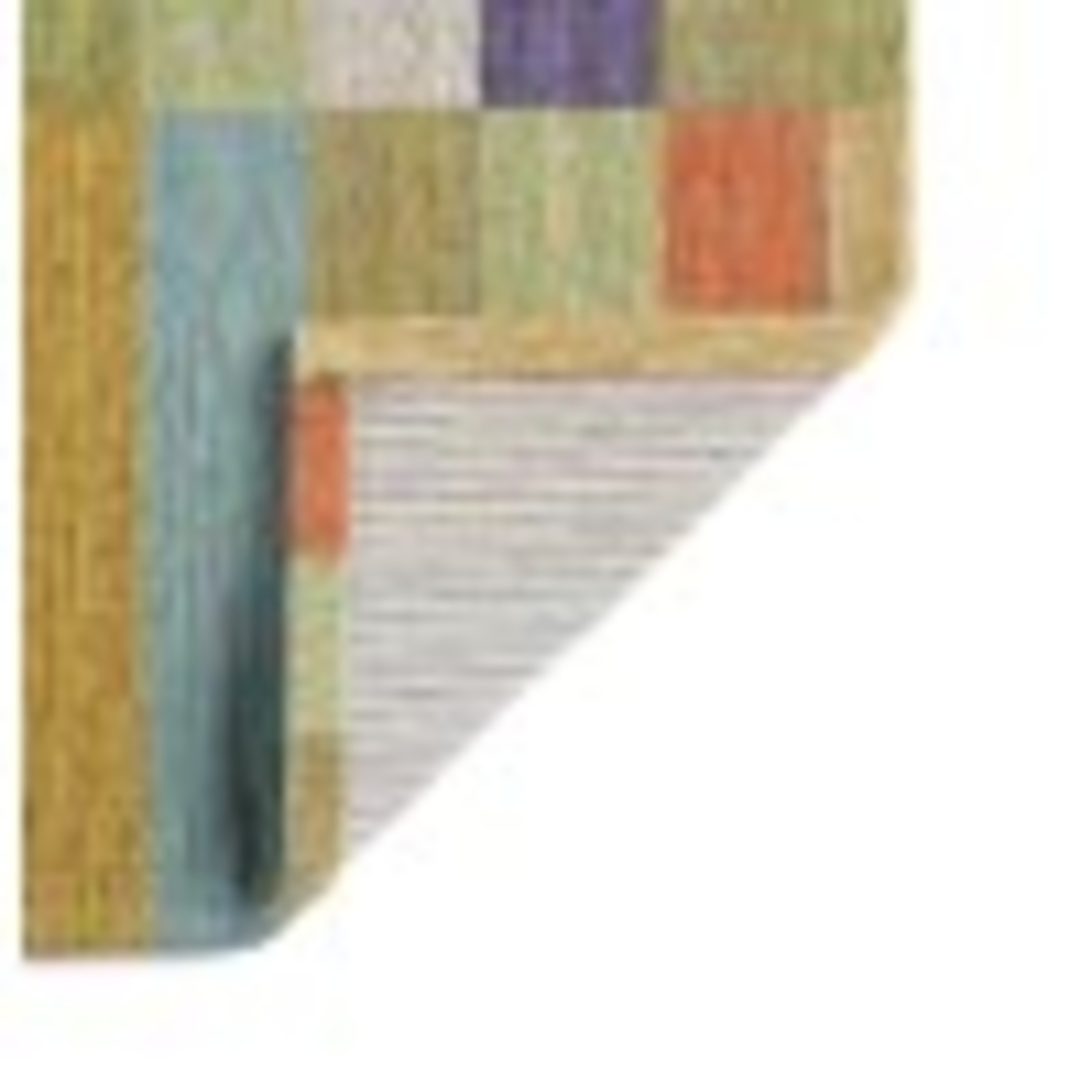 Contemporary 7x10 Area Rug (6'7'' x 9'6'') Colorblock Multi-Color Living Room Easy to Clean
