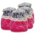 thumbnail image 1 of GUOOL 4 Pieces Non Slip Chair Leg Floor Protectors Caps Cloth Socks Hot Pink, 1 of 8