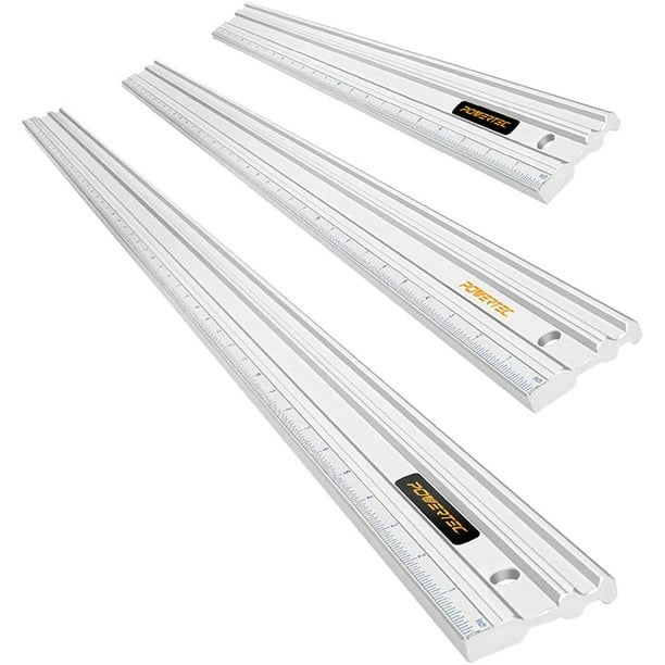 POWERTEC 71720 Anodized Aluminum Straight Edges 24" 38" 50" Metal