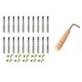 thumbnail image 2 of 100x Clous de Réglage et 100 Pcs Rivets, avec Clé de Réglage en Forme de L, pour Petite Harpe de Lyre Instrument de Musique à Cordes, 2 of 10