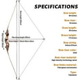 thumbnail image 4 of Black Hunter Takedown Recurve Bow LH RH 20-60 lbs Archery Hunting, 4 of 6