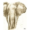 thumbnail image 2 of Pinto, Patricia 26x32 Gold Ornate Wood Framed with Double Matting Museum Art Print Titled - Muted Elephant, 2 of 4