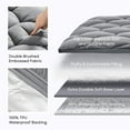 thumbnail image 5 of Sonive Mattress Pad Waterproof Ultra Fluffy Soft Breathable Noiseless Quilted Fitted Mattress Protector Premuim Alternative Filling Topper Deep Pocket up to 21" (Grey, Queen), 5 of 7
