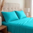 thumbnail image 2 of Superior Cotton Blend 800 Thread Count Sheet Set, Split King, Teal, 2 of 6