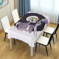 thumbnail image 4 of Yayeee Tablecloths 60" x 90" Rectangle Wrinkle Resistant Party Table Cover, White Skeleton, 4 of 8