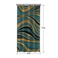 thumbnail image 5 of Teal Gold Marble Pattern Shower Curtain 36"x72" ,Bathroom Decorative Shower Curtains Set with 12 Hooks,Modern Waterproof Washable Shower Curtain, 5 of 6