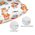 thumbnail image 3 of Goofa Kawaii Shiba Dog Print Plush Throw Pillow Case, Soft Velvet with Hidden Zipper, Decorative Cushion Cover for Sofa, Bed, Car, and Home Décor-16"x24", 3 of 6