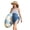 A89 Navy, variant on FASHOFT Girls Swimsuit Ruched Adjustable Straps One Piece Bathing Suit with Cover up Skirt for Beach Poor Girls' Swimwear Black 9-10 Years