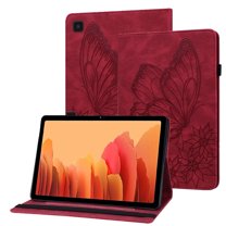 XYX Case for Samsung Galaxy Tab A7 10.4 inch 2020 Release SM-T500 SM-T505, Retro Butterfly Slim Folio Stand Cover (Red)
