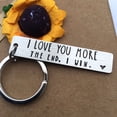 thumbnail image 4 of UDIYO I LOVE YOU MORE THE END Letter Strip Keychain Key Ring Holder Lovers Gift Decor, 4 of 6