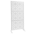 thumbnail image 6 of Decorative Privacy Screen, White Steel 3 Panels Privacy Screen, Privacy Fence Screen For Deck, Yard, Deck, Backyard, Balcony, 6 of 25