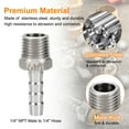 thumbnail image 5 of 5pcs Stainless Steel Barbed Fitting 1/4" to 1/4" Hose ID Hose Fitting, 5 of 7