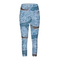 thumbnail image 5 of Sevevn Women's Summer Casual Elastic Waist Printed Cropped Beach Pants Blue XXL Savings Up to 30% Off, 5 of 5