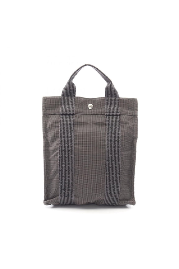 Pre-Owned Hermes Herline Ad PM Backpack/Handbag, Nylon Canvas, Women's, Gray