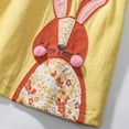 thumbnail image 5 of Robes Décontractées pour Filles, Été, Imprimé Lapin, Col Rond, Manches Courtes, Midi, Robe d'Été Décontractée, Vacances, Jaune, 7-8 Ans, 5 of 5
