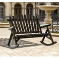 thumbnail image 3 of Adirondack Rocking Chair Outdoor Wooden Rocking Chair, Double-Person Rustic Adirondack Rocker, 3 of 6