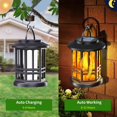 thumbnail image 4 of Upgraded Flickering Flame Outdoor Light Outdoor Lights Hanging Decorative Powered For Yard Patio Path Tree Garden Decor, 4 of 5