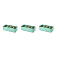 thumbnail image 4 of kurtrusly Storage Box Strong Practicality Wide Application Detachable Partition Large Capacity Plastic Storage Box Ladder Layered green Rectangular 3Set, 4 of 6