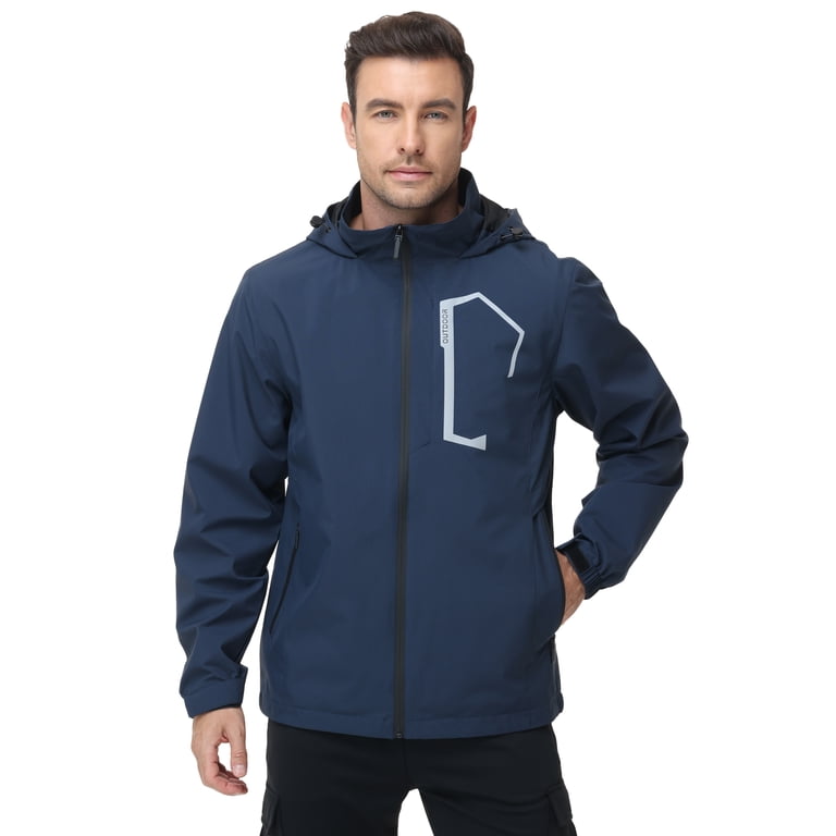 Weilanxin Men's Waterproof Hooded Rain Jacket photo 2
