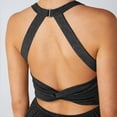 thumbnail image 7 of JULMCOMO Jumpsuits for Women Scoop Neck Cross Back Casual Overalls Sleeveless Elastic Waisted Summer Harem Pants with Pockets Black M, 7 of 7